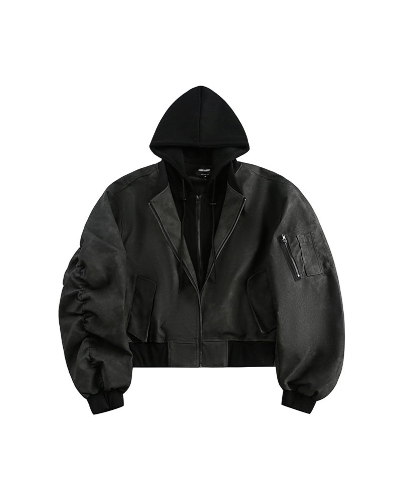 Fake two-piece cotton jacket