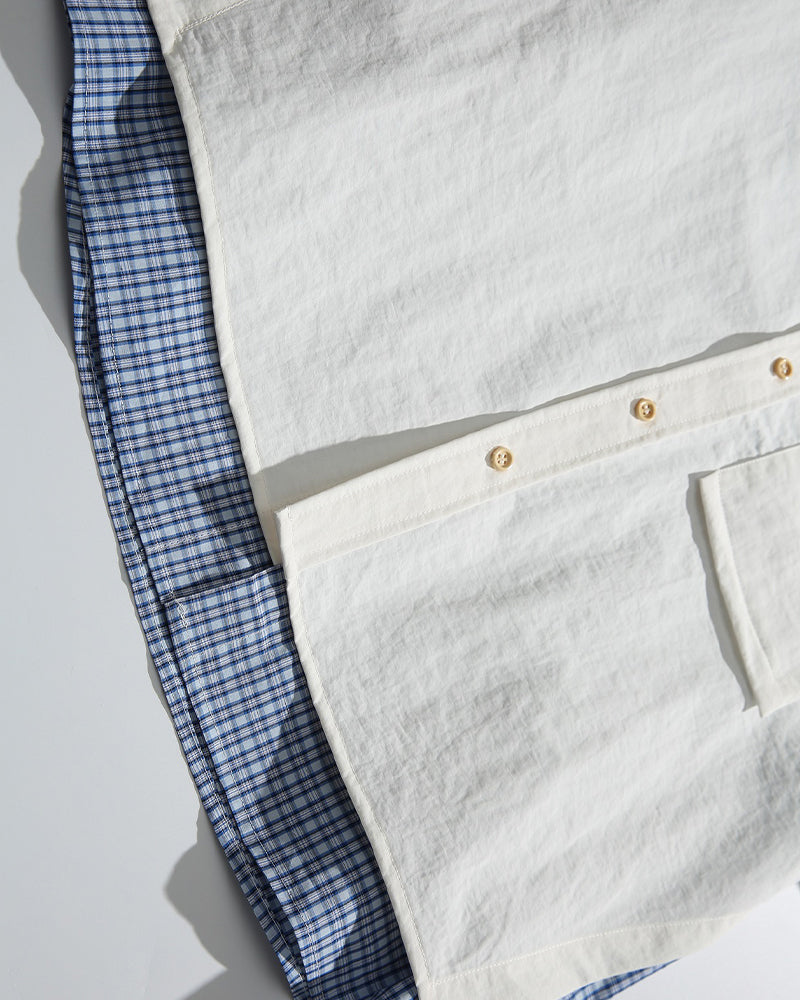 Faux two-piece long-sleeved shirt