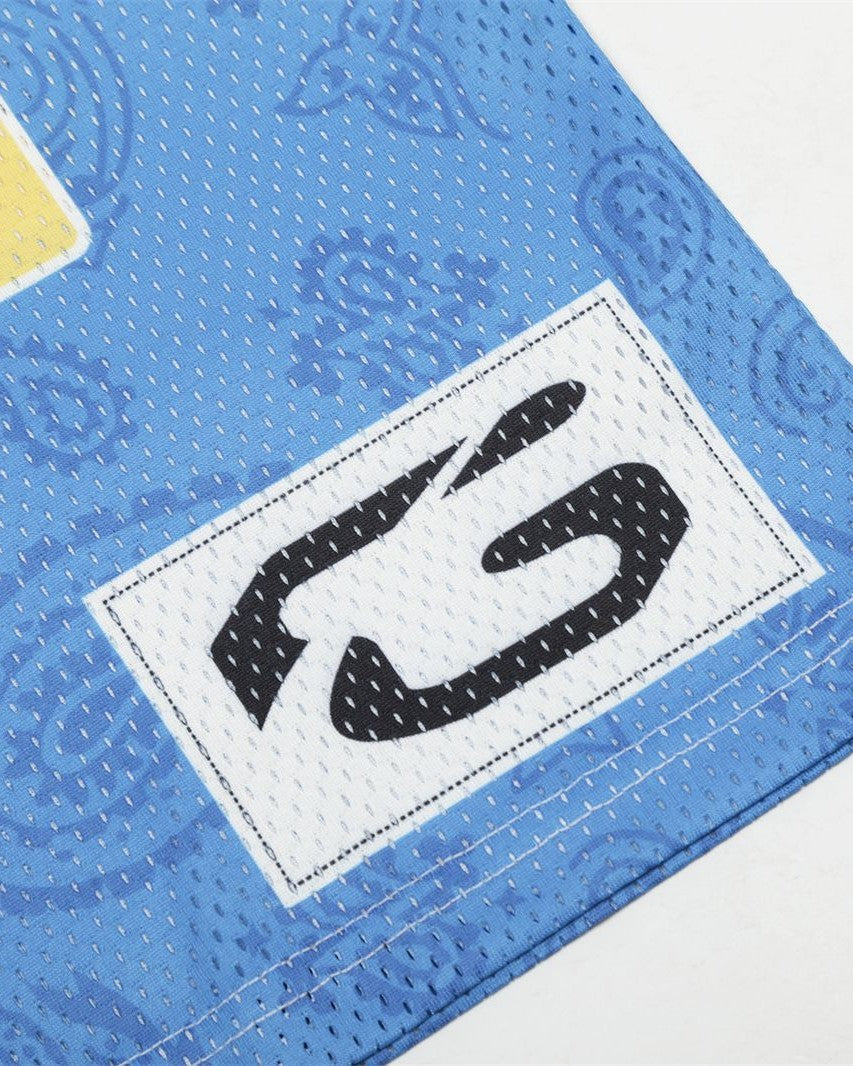 Retro sports style V-neck short sleeves