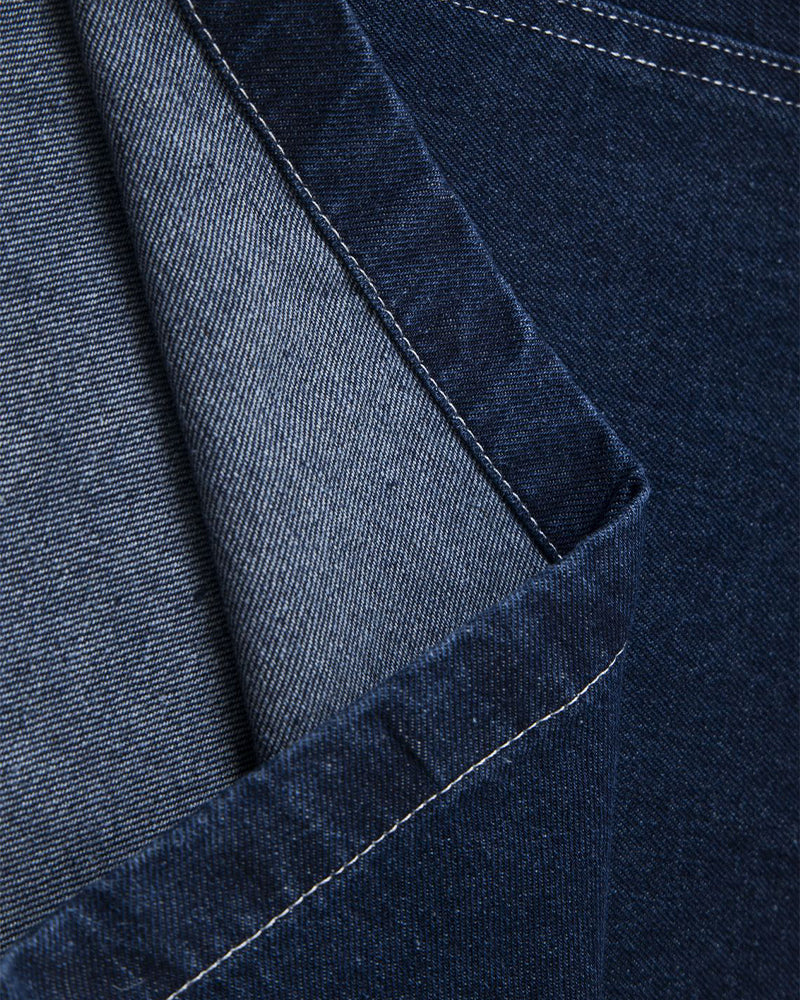 楽しいプリントのクロップドジーンズ