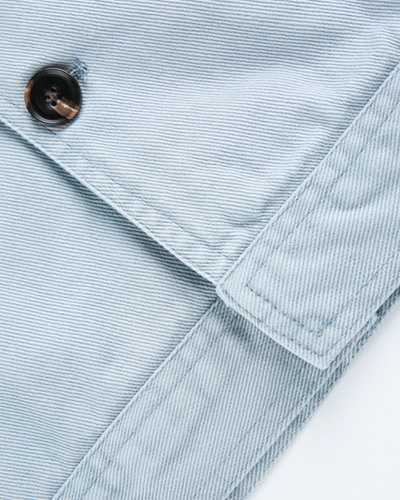 カジュアルなダメージ加工のカラーブロックジャケット