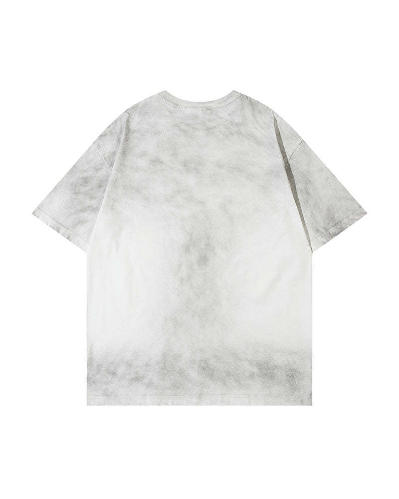ウォッシュ加工のゆったりとした半袖
