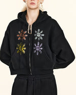 クロップドポケットジップアップジャケット