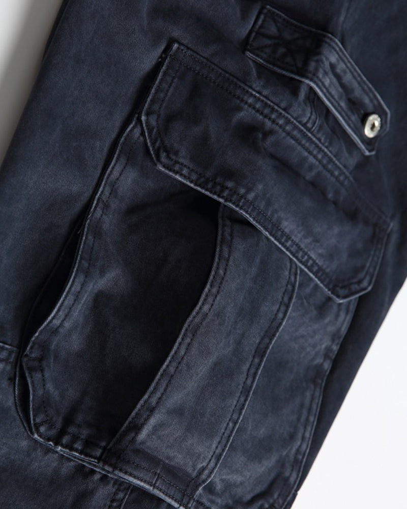 Washed work trousers