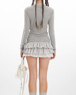 レースパネルの長袖