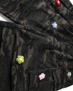 レトロシンプルデニムショートパンツ