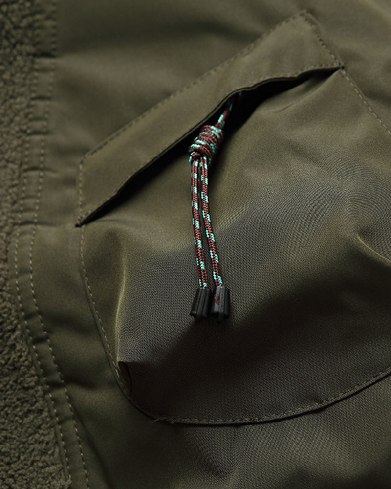 ラムウールの厚手コットンコート