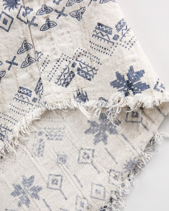 ウォッシュ加工の長袖シャツ