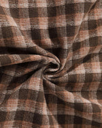 ビーズチェック柄長袖シャツ