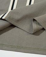 패치워크 레터 프린트 스탠드 칼라 스웨트셔츠