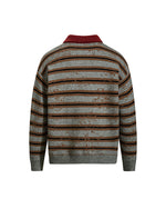 ヴィンテージ刺繍ラペルセーター