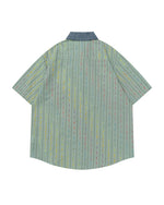 楽しい刺繍の半袖シャツ