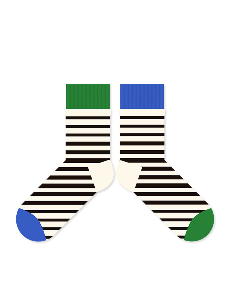 コントラストカラーの吸汗速乾ソックス