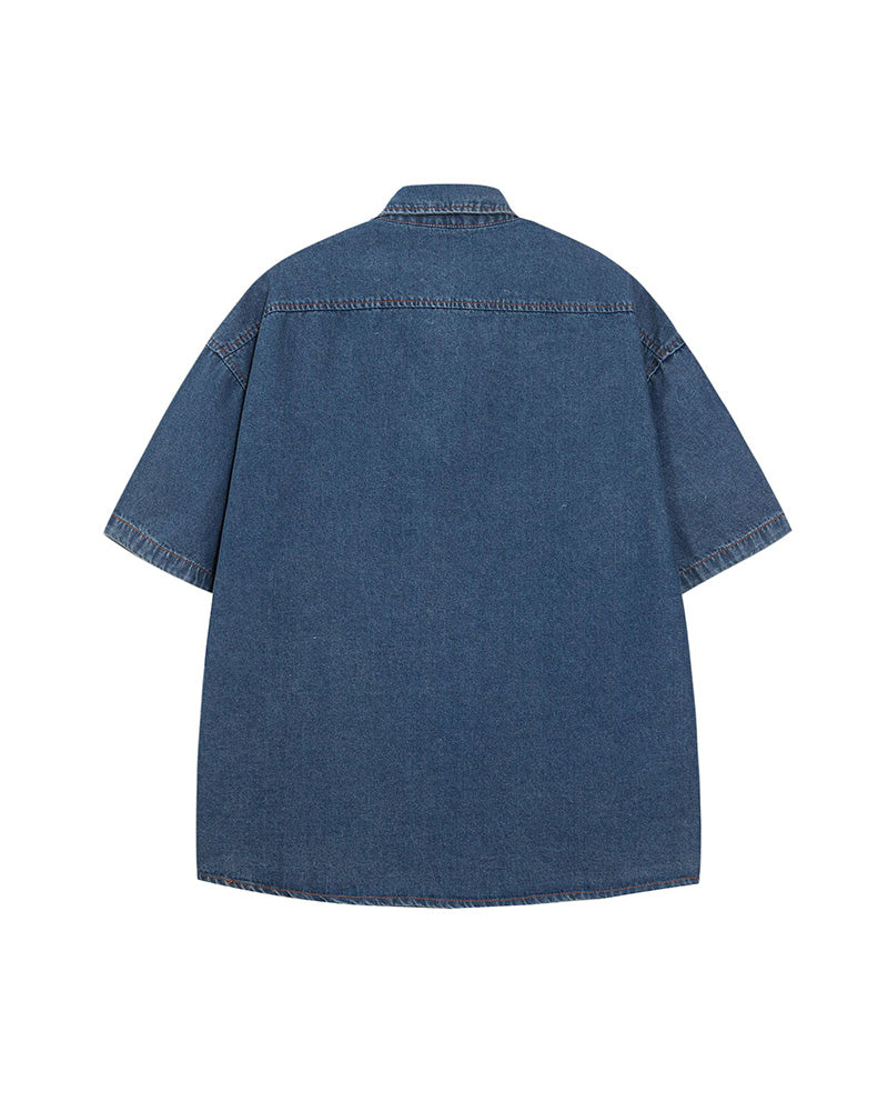 ヴィンテージ刺繍半袖シャツ