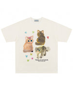 Cute cat short sleeves