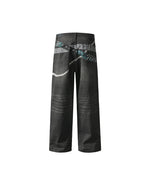 Designer straight jeans