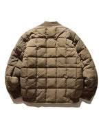 チェック柄パッチワーク中綿ジャケット