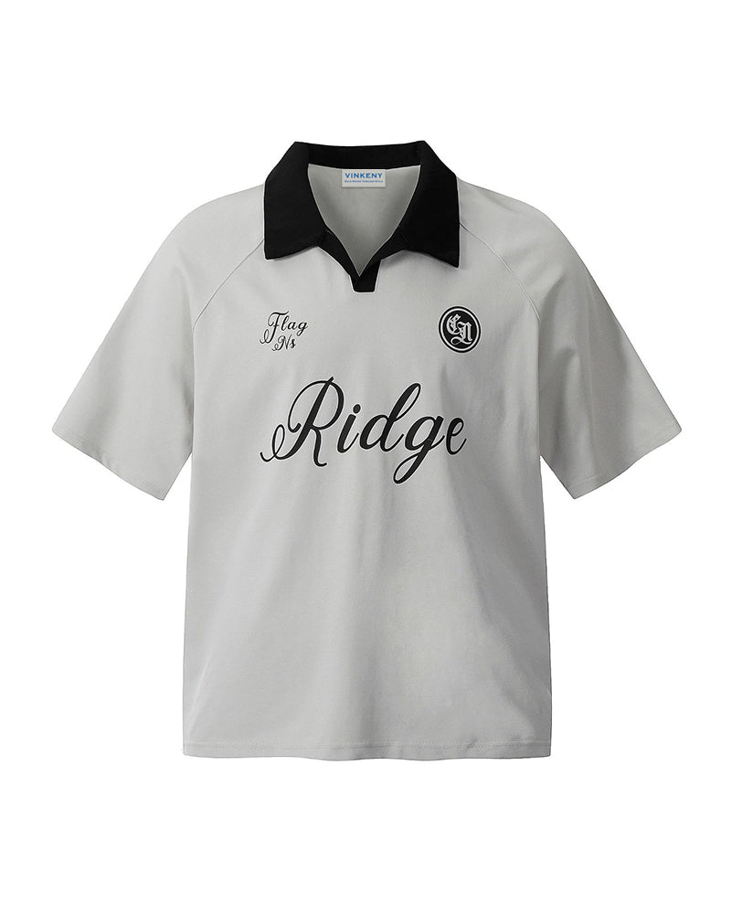 Simple lapel short sleeves