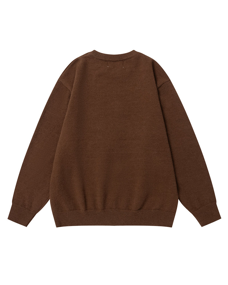 おもしろい子犬のクルーネックセーター