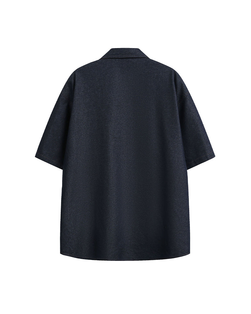 Color-block Patchwork Casual Shirt