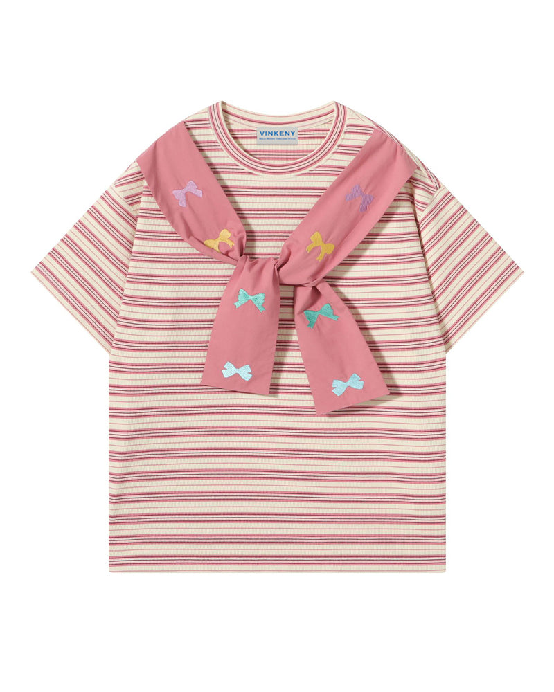 스트라이프 심플 반팔