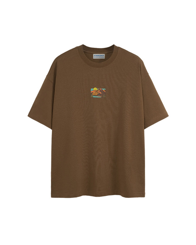 Outdoor printed short sleeves