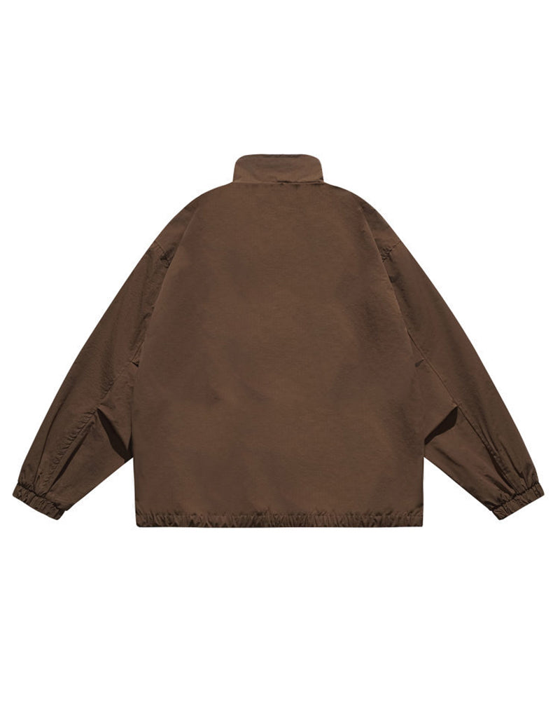 コントラストカラーのパッチワーク万能ジャケット