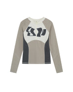 カラーブロックの長袖