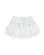 귀여운 레이스 패치워크 버드 스커트