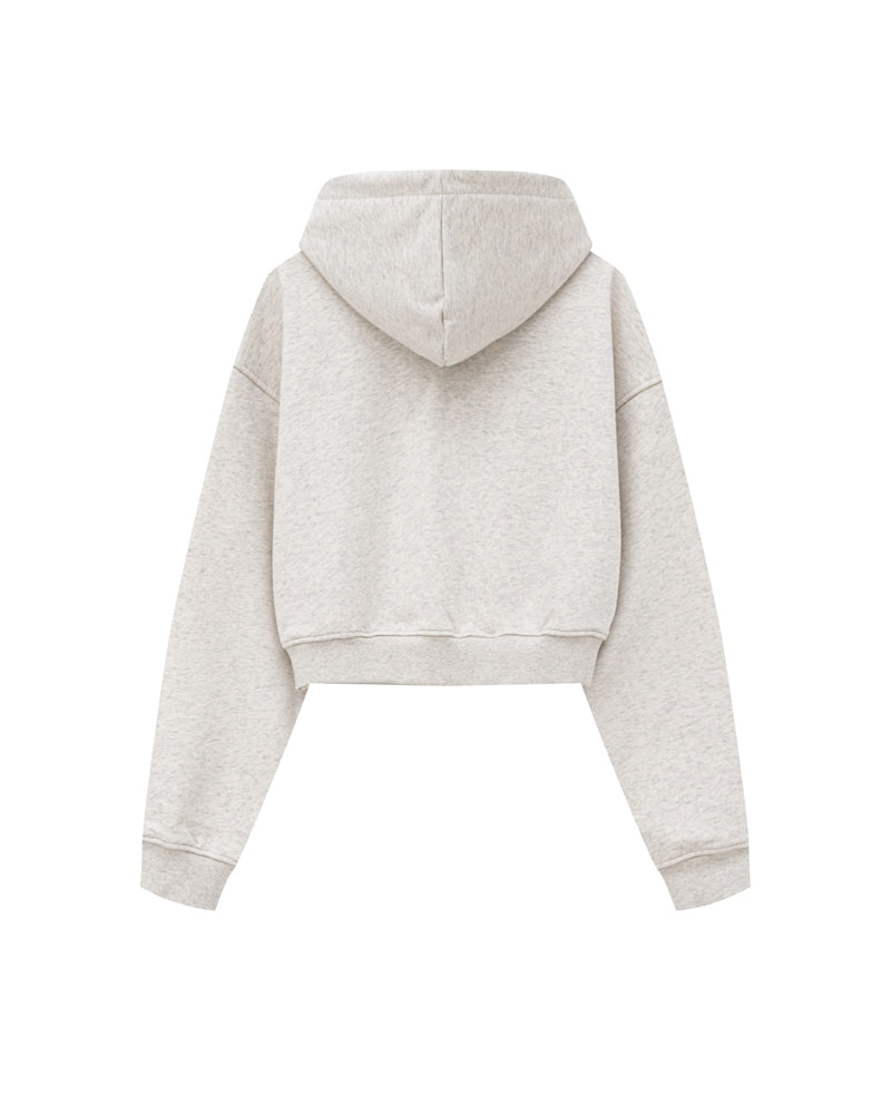 445g Cropped hooded sweatshirt