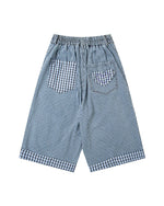 Cartoon Embroidered Cropped Casual Shorts