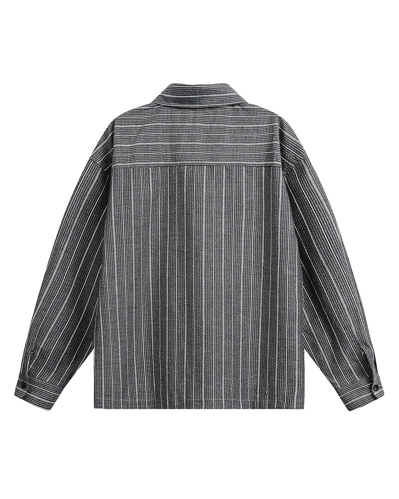 프레피 스트라이프 셔츠