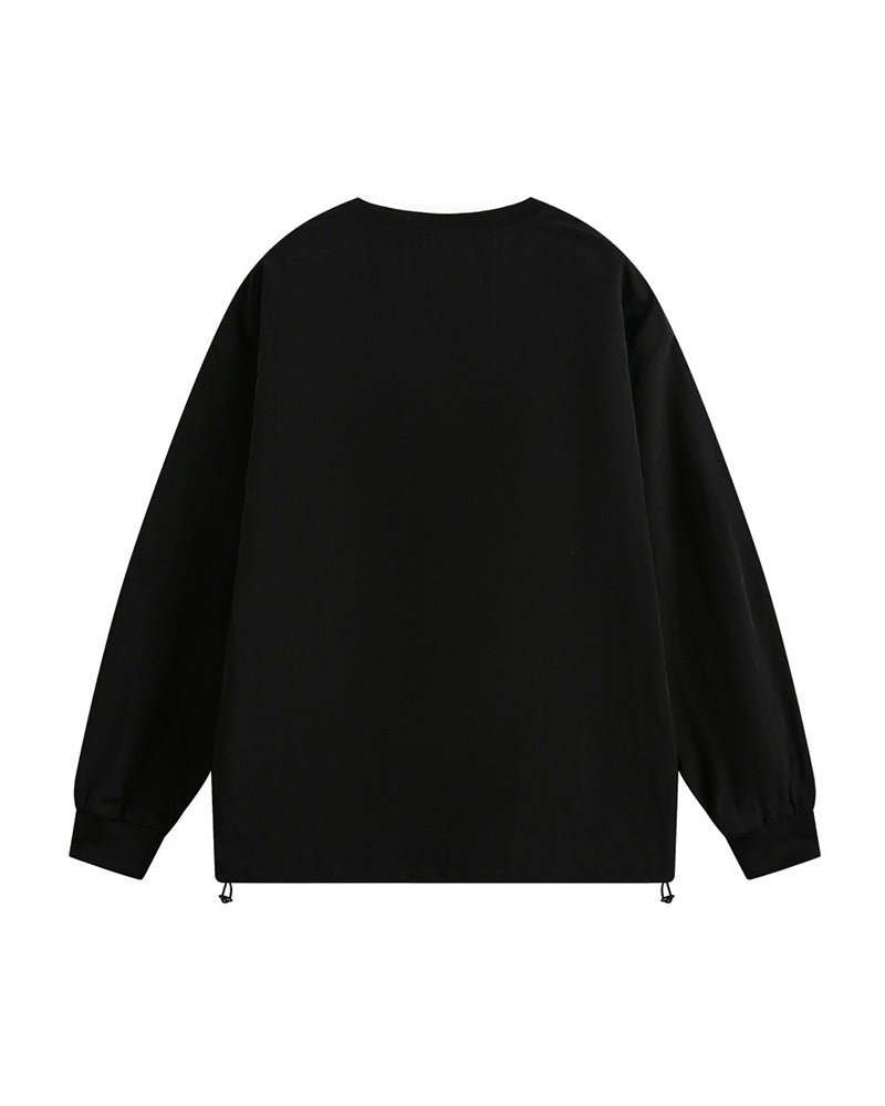 レトロプリントのスポーツスウェットシャツ