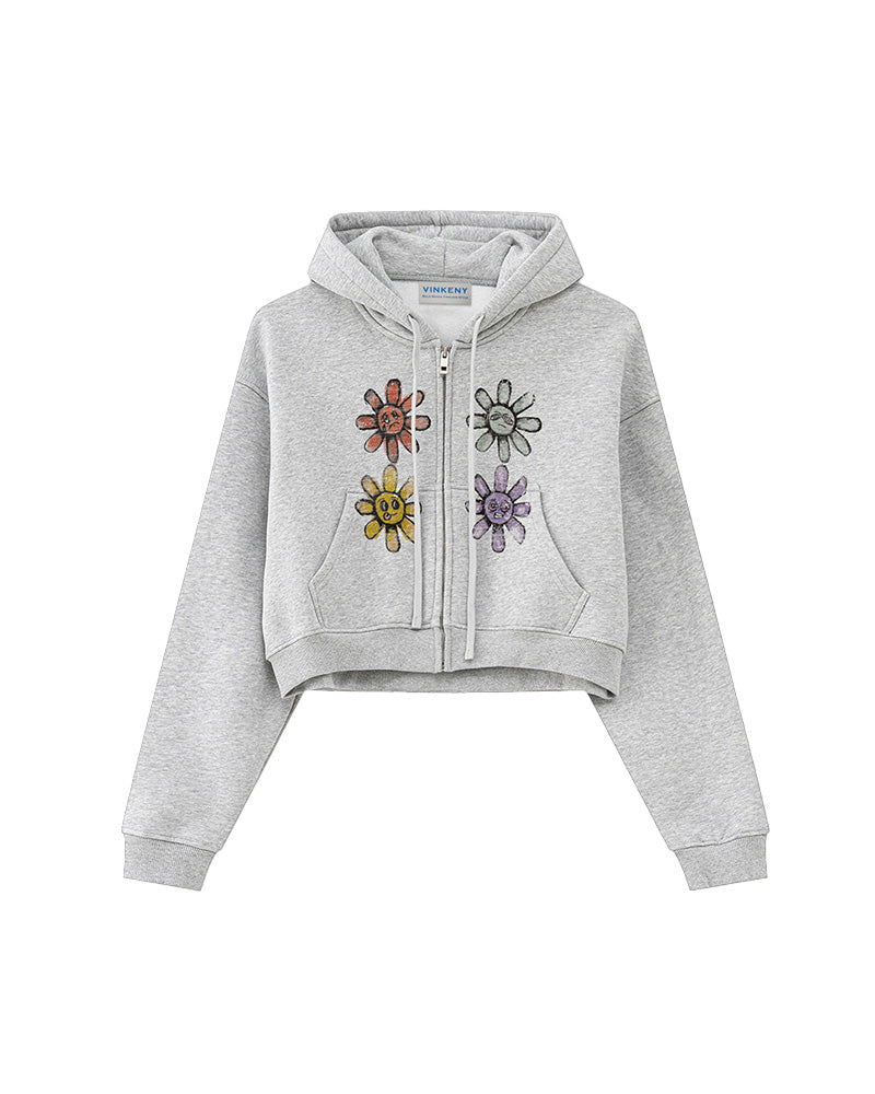 クロップドポケットジップアップジャケット