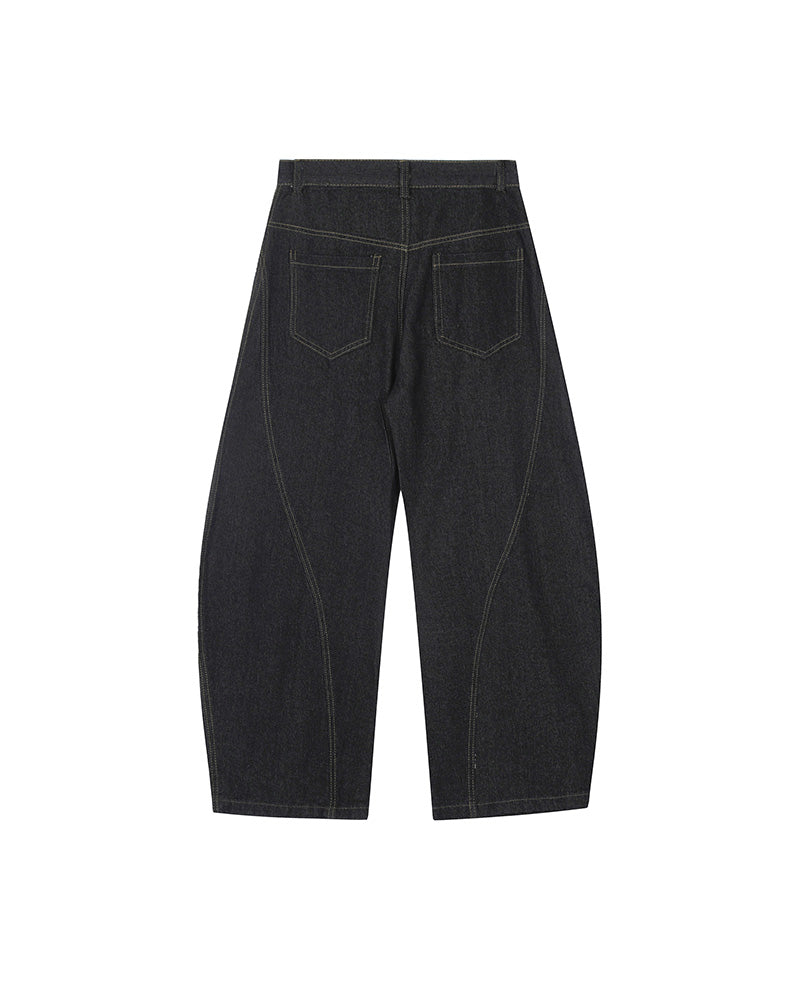 재미있는 패턴의 데님 팬츠