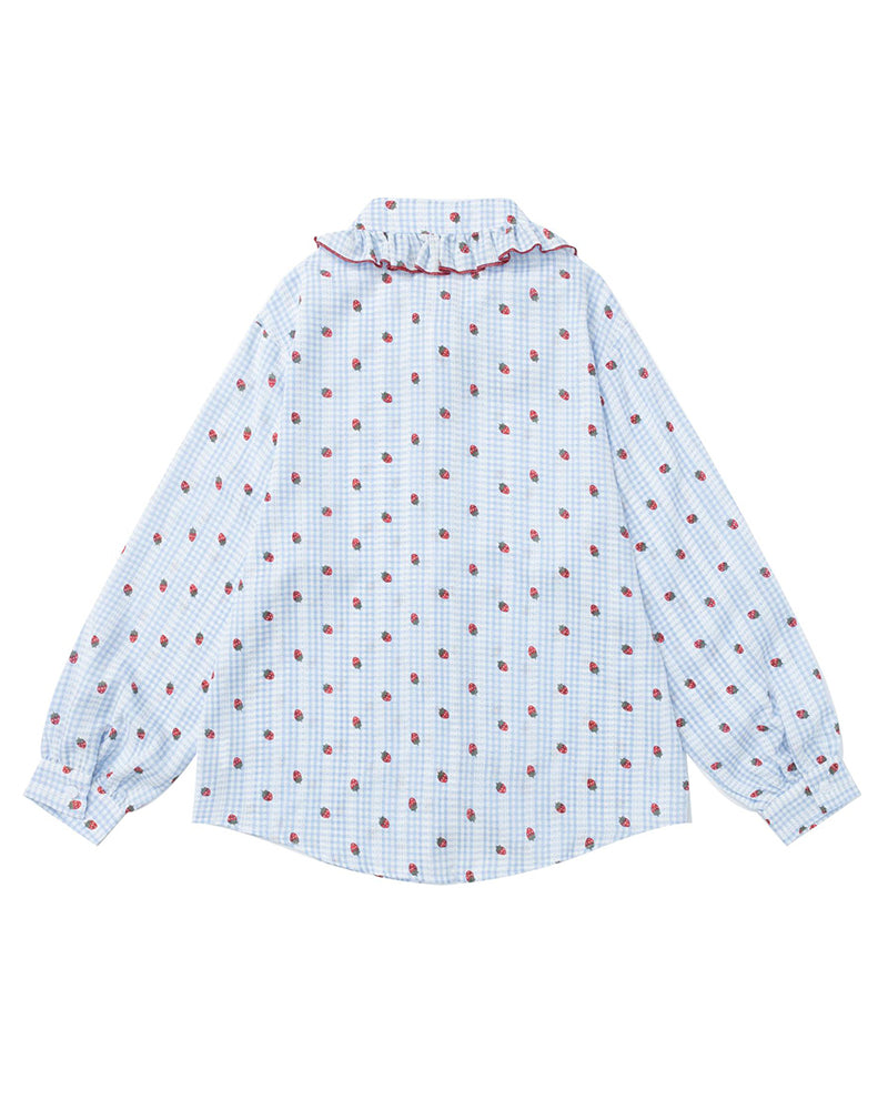 Simple loose long-sleeved shirt