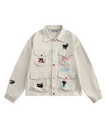 おもしろ猫のワークジャケット