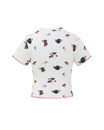 Fun pattern short sleeves