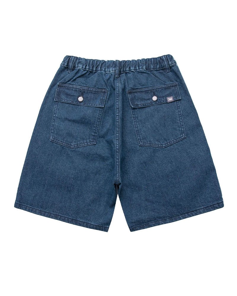 ベーシックなダブルポケットデニムショートパンツ