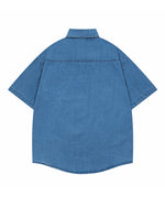 面白い漫画の刺繍シャツ