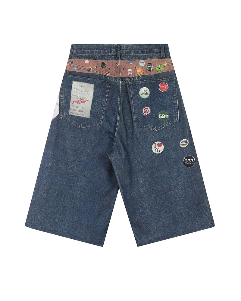 ヴィンテージバギーデニムショートパンツ