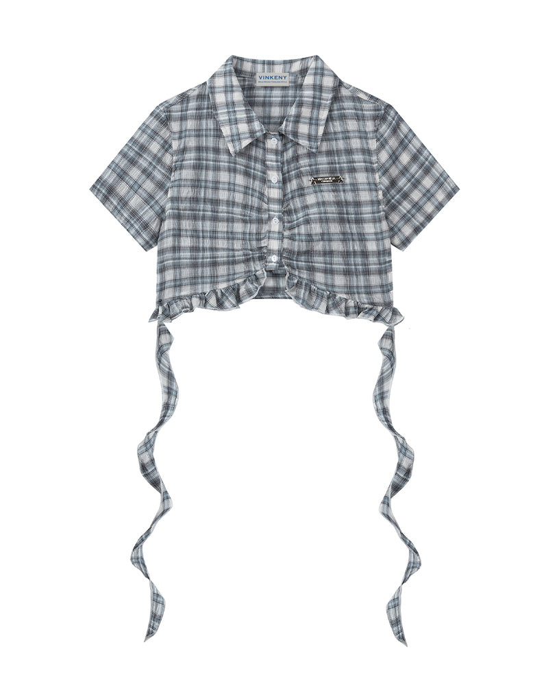 Plaid Cropped Shirt