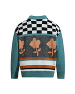 花柄ジャカードセーター