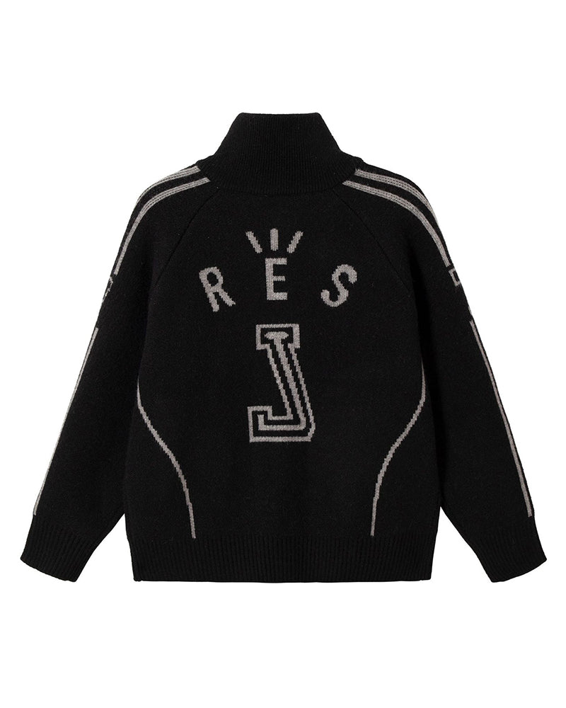 Striped knitted sweater