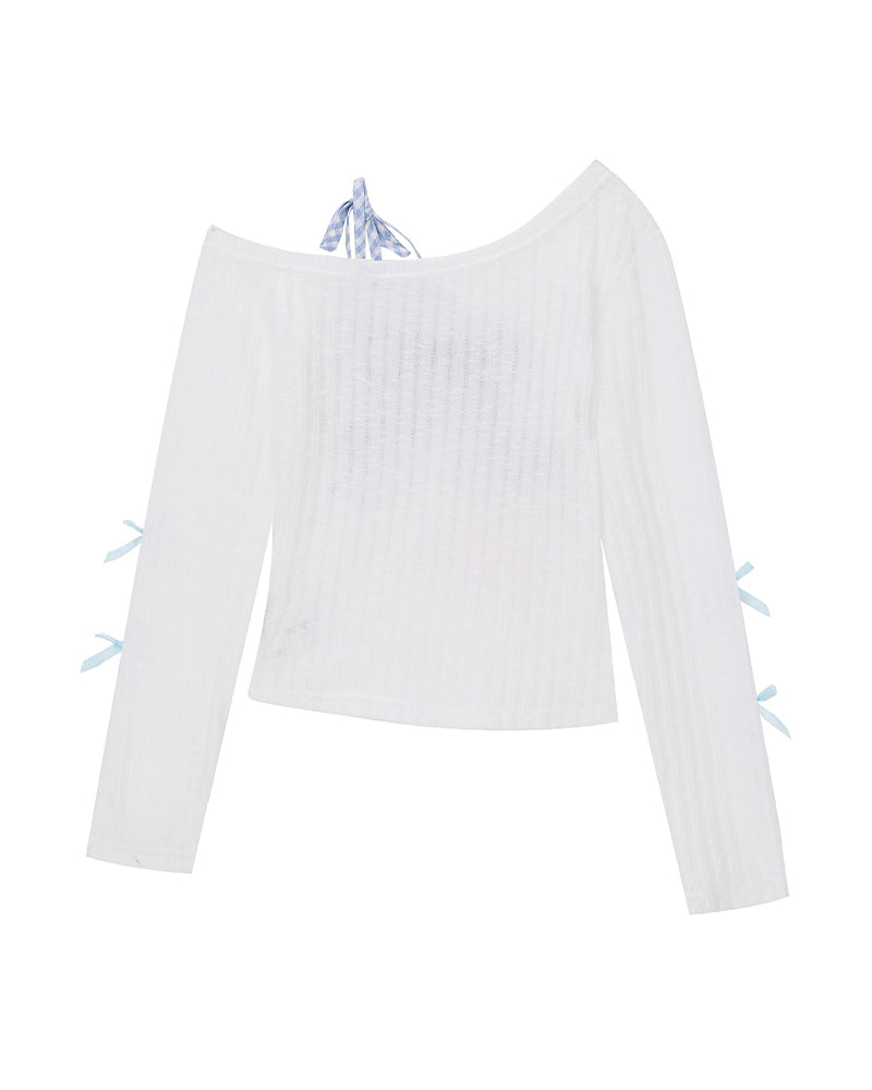 リボンカジュアル長袖