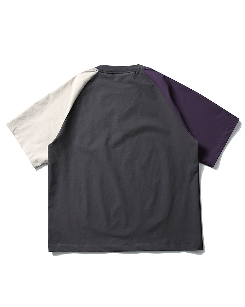 コントラストカラーの速乾性半袖