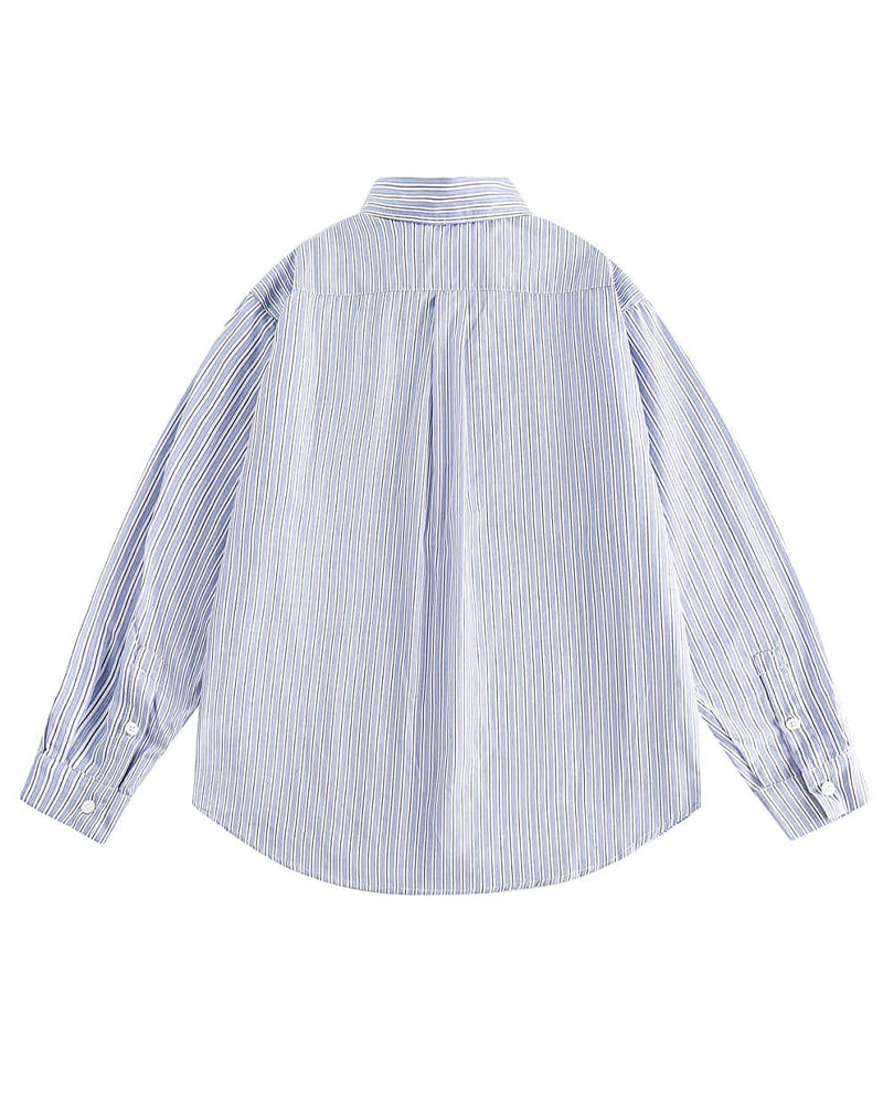 パッチワークフェイクツーピースシャツ