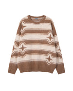 Contrast Stripe Crewneck Sweater