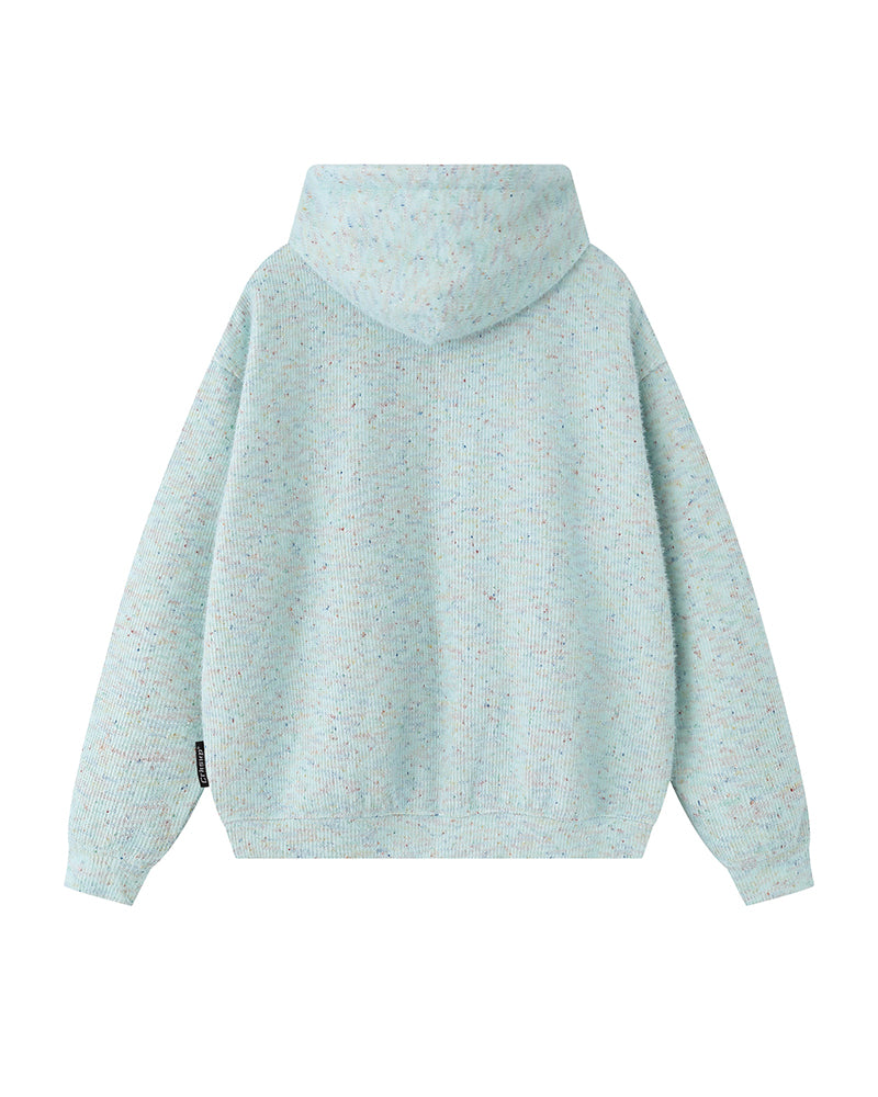 Colorful Puppy Fake Two-Piece Hooded Sweatshirt