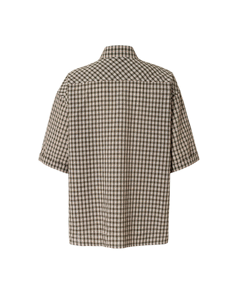 Casual Plaid Short-Sleeve Shirt